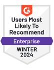 Users Most Likely To Recommend Enterprise Winter 2024